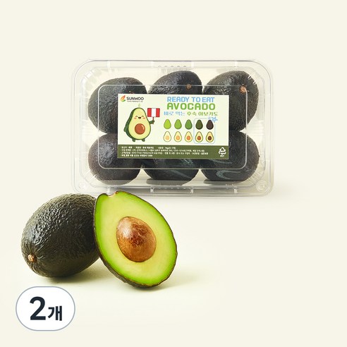 선우 페루산 바로 먹는 후숙과 아보카도, 2개, 1kg