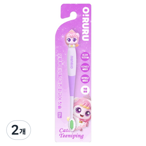 오루루 캐치티니핑 피규어 칫솔, 아름핑 퍼플, 1개입, 2개