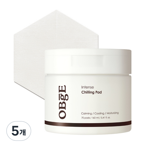 OBge 인텐스 칠링 패드 160ml, 5개, 70매입