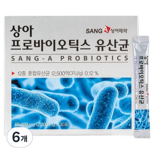 상아제약 프로바이오틱스 유산균, 60g, 6개