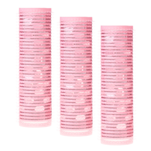 ELLE PARIS 열전도 헤어 앞머리 구르프 긴형 중 (105 x 28 mm), 3개, 핑크