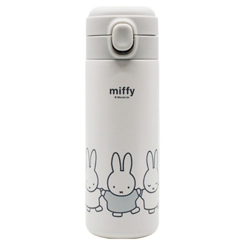 보프렌즈 미피 원터치 보온보냉 스텐텀블러, 아이보리, 1개, 380ml