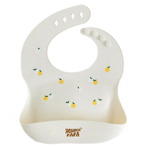 원더파파 아기 실리콘 이유식 턱받이