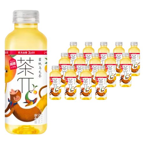 차파이 복숭아 우롱차, 500ml, 15개