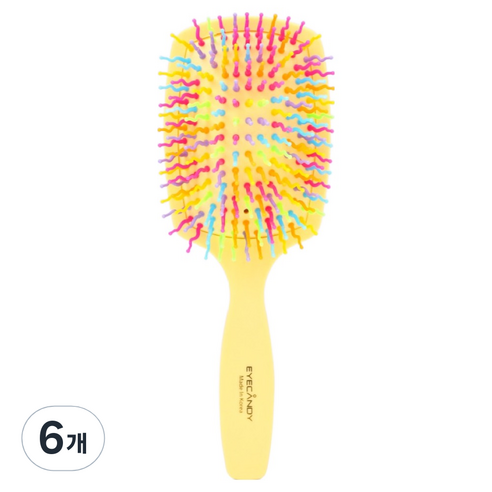 아이캔디 레인보우 볼륨 S 패들 헤어브러쉬, BANANA MIL..., 6개