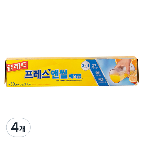 글래드 프레스앤씰 매직랩 일반형, 21.6m, 4개