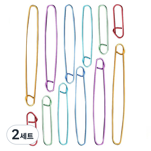 코히모 뜨개용 어깨 안전핀 6종 x 2p 4W254, 2세트, 랜덤발송