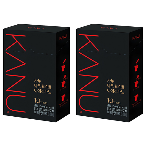 카누 다크 로스트 아메리카노 원두커피믹스, 1.6g, 10개입, 2개