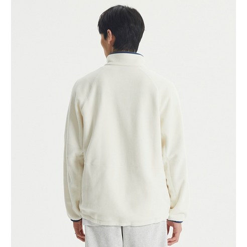 뉴발란스 남녀공용 에센셜 플리스 집업 NBMDFB9003 후기 분석 - 상세 소재 및 지퍼 디테일