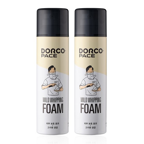 PACE 도루코 페이스 마일드 휘핑 폼, 250ml, 2개