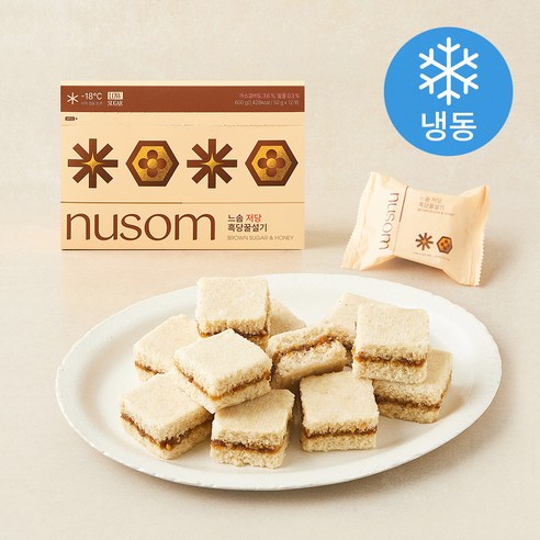 느솜 저당 흑당 꿀 설기 (냉동), 50g, 1개, 12개입