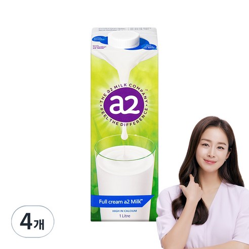 에이투밀크 멸균우유, 1L, 4개