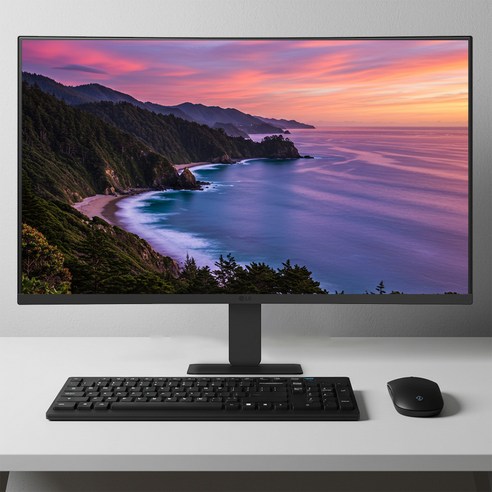 LG전자 FHD PC모니터 후기 분석 - 모니터 측면의 슬림한 두께