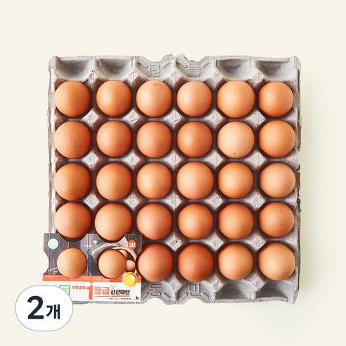 한스팜 무항생제 인증 1등급 신선대란 1.56kg, 2개, 30구