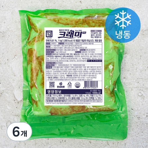 한성기업 크래미 F2 (냉동), 1kg, 6개