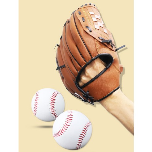 마메 야구 캐치볼 우투 글러브 2p + 야구공 2p 이미지 3