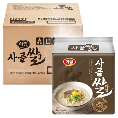 하림 사골 쌀라면 116g 32개