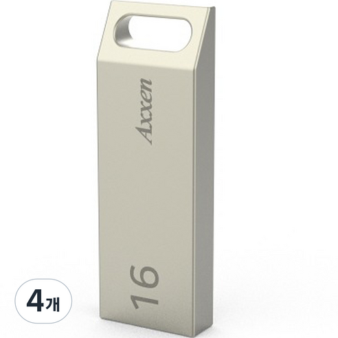 액센 U26 메탈블럭형 USB메모리 U26, 16GB, 4개