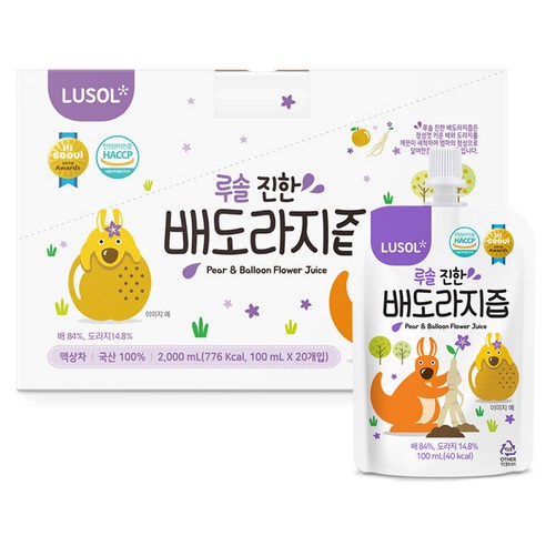 루솔 진한 배도라지즙 100ml, 20개 실사용 후기 | 효과 있을까? - 상품 이미지 1