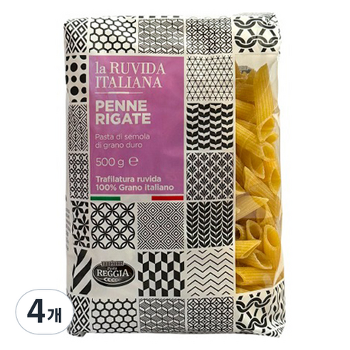 Pasta REGGIA La Ruvida 青銅模具筆管麵, 500g, 4個 - 義大利麵 | 酷澎