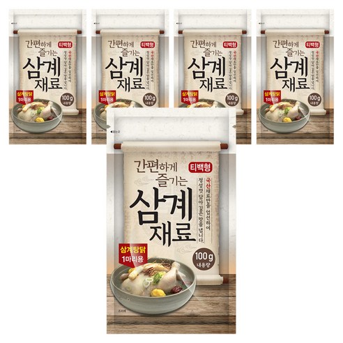 올바른상회 간편하게 즐기는 국산 티백형 삼계재료 100g, 5개 제품 이미지