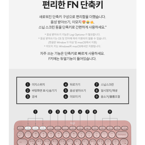 로지텍 무선 텐키리스 키보드 이미지 4