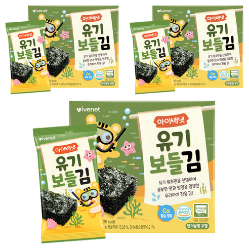 아이배냇 유기농 보들김 김 × 36g × 8개