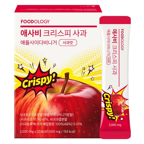 푸드올로지 초모 애사비 크리스피 사과맛 40g, 1개 맛있게 먹은 솔직 후기 썸네일