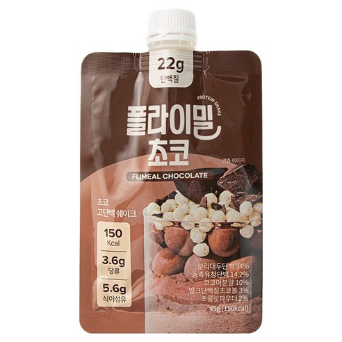 플라이밀 단백질 쉐이크 파우치 초코 7p 45g, 7개 솔직 후기 | 실사용자 리뷰 분석 - 상품 이미지 1