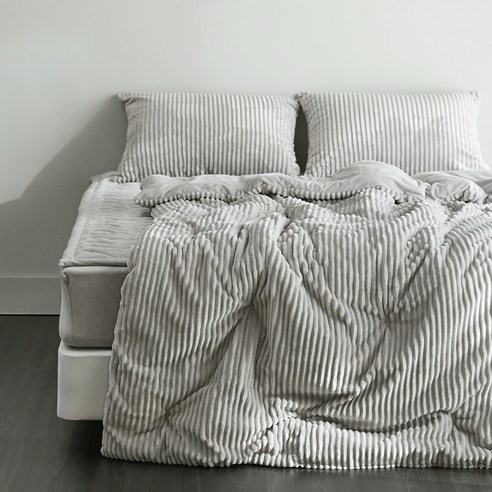 라뽐므 노르빅 극세사 스트라이프 겨울 차렵이불