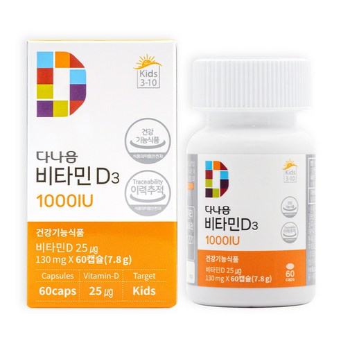 다나음 비타민 D3 1000IU 60정, 1개 이미지