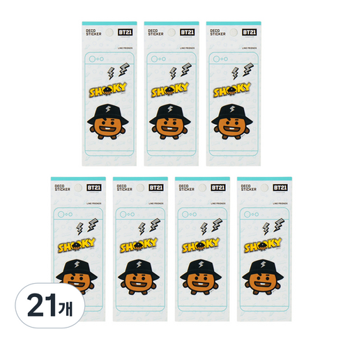 라인프렌즈 BT21 모바일 데코 스티커 2탄, 슈키, 21개