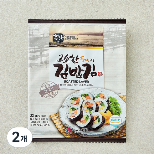 고소한 두번구운 김밥김, 2.3g, 2개, 10개입