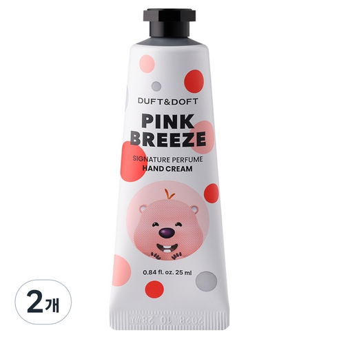 더프트앤도프트 잔망루피 시그니처 퍼퓸 핸드크림 핑크브리즈, 25ml, 2개