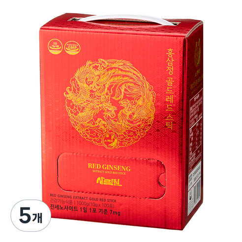 홍삼정 골드레드 홍삼스틱 100p, 1kg, 5개