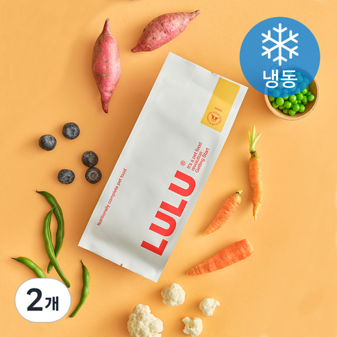 룰루키친 강아지 룰루덕 배합사료 (냉동), 250g, 2개, 오리