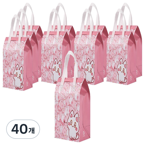 이홈베이킹 고양이 테이크아웃 보냉백, 혼합색상, 40개