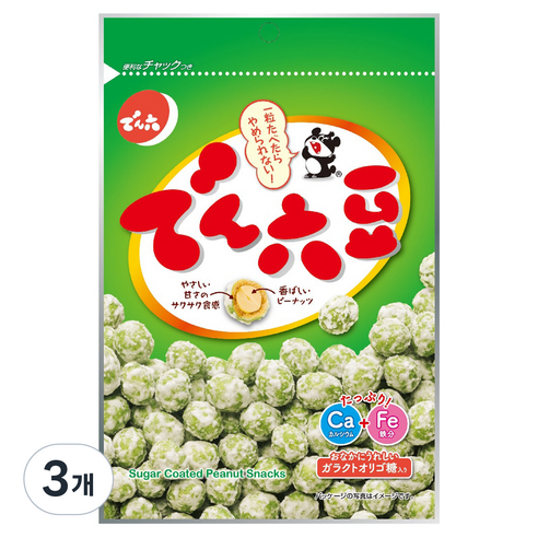 덴로쿠 마메 땅콩과자, 80g, 3개