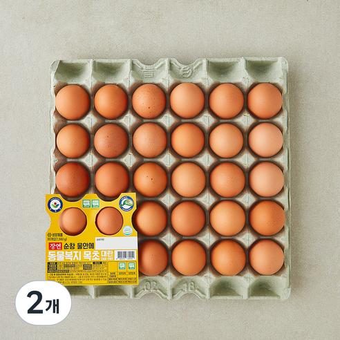 장연 순창 동물복지 인증 울안에 목초 대란 1.56kg, 2개, 30구