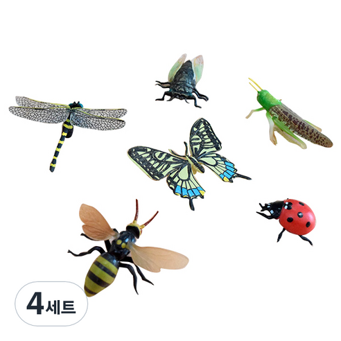 가베가족 곤충 피규어 6종 KS3625, 4세트