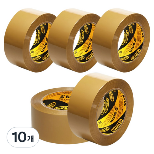 신일테이프 박스테이프 두께 57mic x 폭 48mm x 길이 40m, 황색, 10개