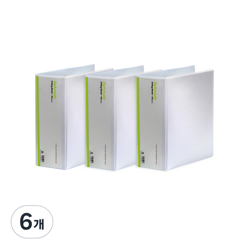 희망화일 백색 D링 바인더 9cm 3공, 랜덤발송, 6개