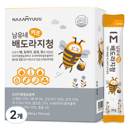 남유네 아동용 배도라지청, 300g, 2개