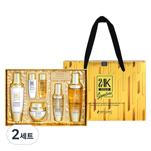 3W클리닉 프리미엄 24K 골드 시그니처 5GF 4종 세트 + 쇼핑백 솔직 후기 | 피부 타입별 분석 썸네일