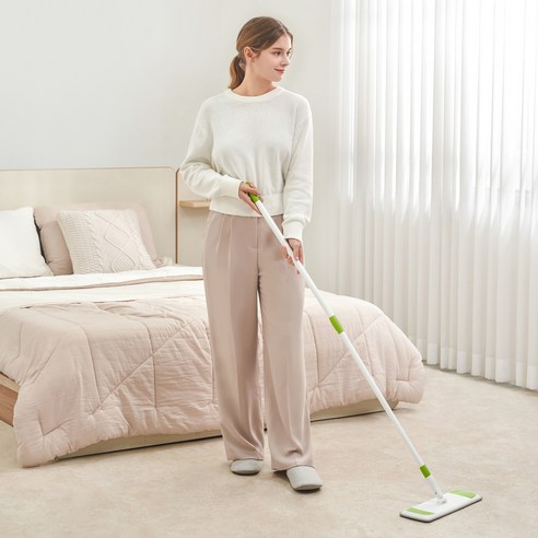 스카치브라이트 이지클린 막대걸레 + 정전기청소포 10매 + 물걸레청소포 1매, 대형(35 x 11..., 1세트 후기 분석 - 길이 조절 핸들 이미지