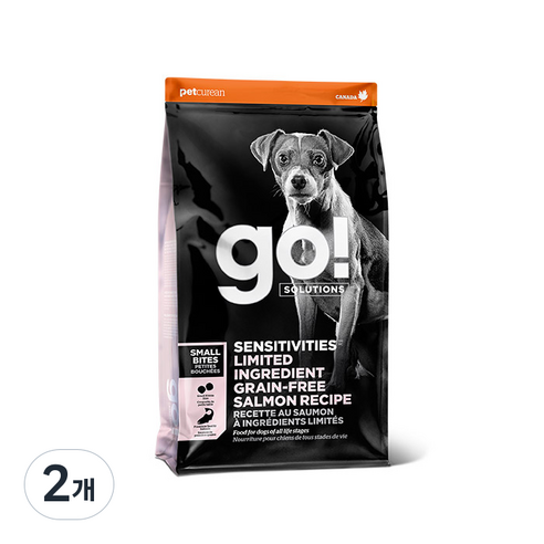 go 전연령 강아지 솔루션 LID 스몰브리드 연어 레시피 건식사료, 피부/피모, 2kg, 2개