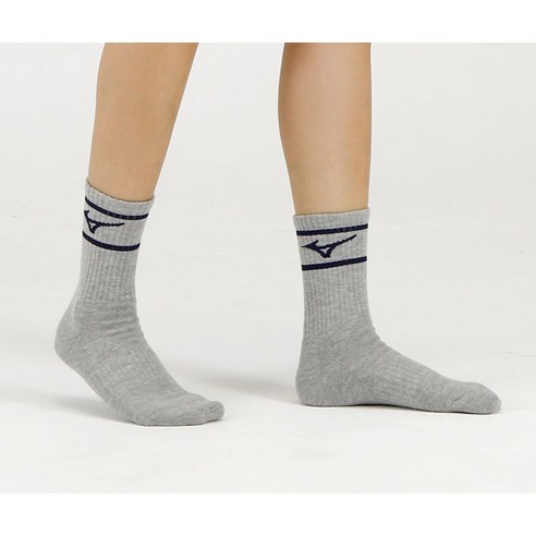 미즈노 라이너 더블 쿠션 크루 양말 후기 분석 - 전체 길이감