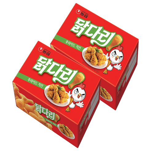 농심닭다리 후라이드 치킨맛, 66g, 2개