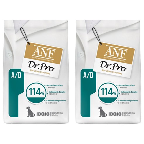 ANF 닥터프로 독 처방식 사료, 당뇨관리, 1.2kg, 2개