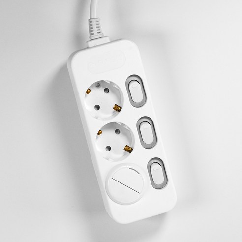 써지오 개별 멀티탭 3구 DH-2039-RT + 안전커버 랜덤발송 1p 이미지 2